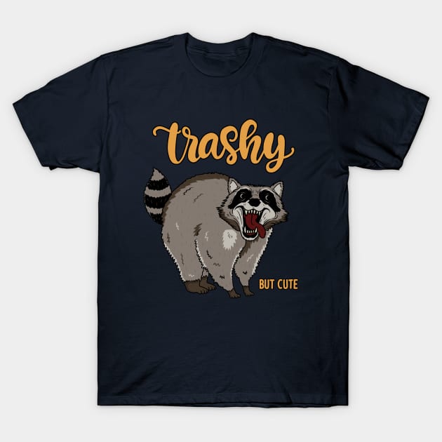 Raccoon - Trashy but cute T-Shirt by valentinahramov